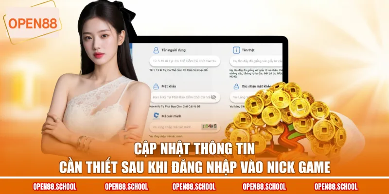 Cập nhật thông tin cần thiết sau khi đăng nhập vào nick game